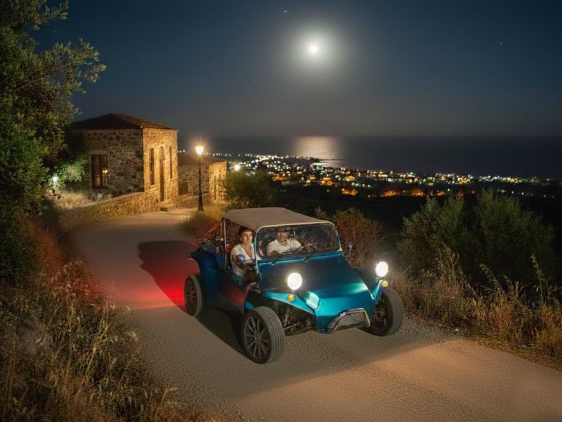 Experience the nightlife with a blue Beach Buggy 1300cc Automatic